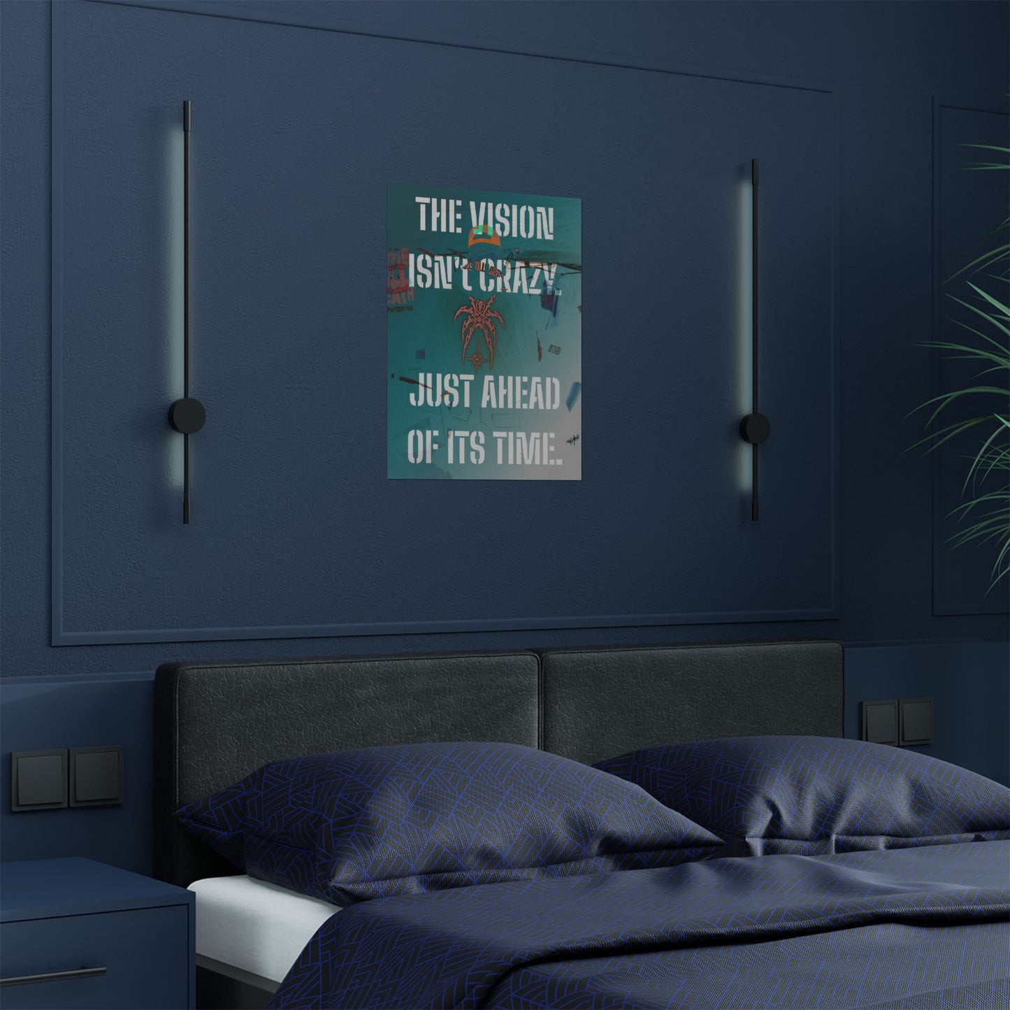 Visionary Satin Poster - Teal