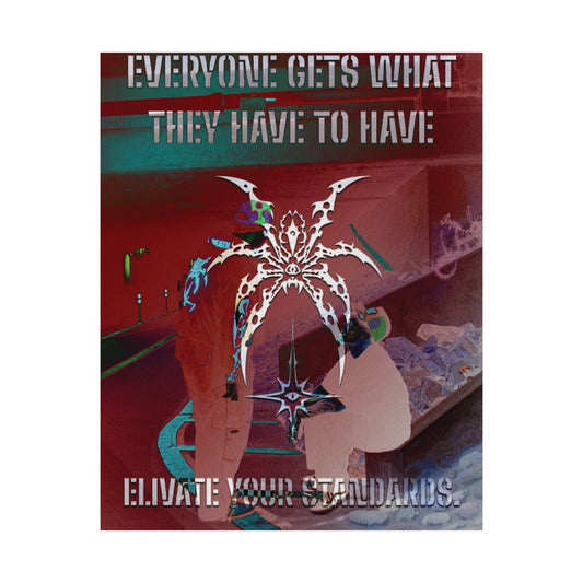 Elevate Your Standards. Satin Poster - Red