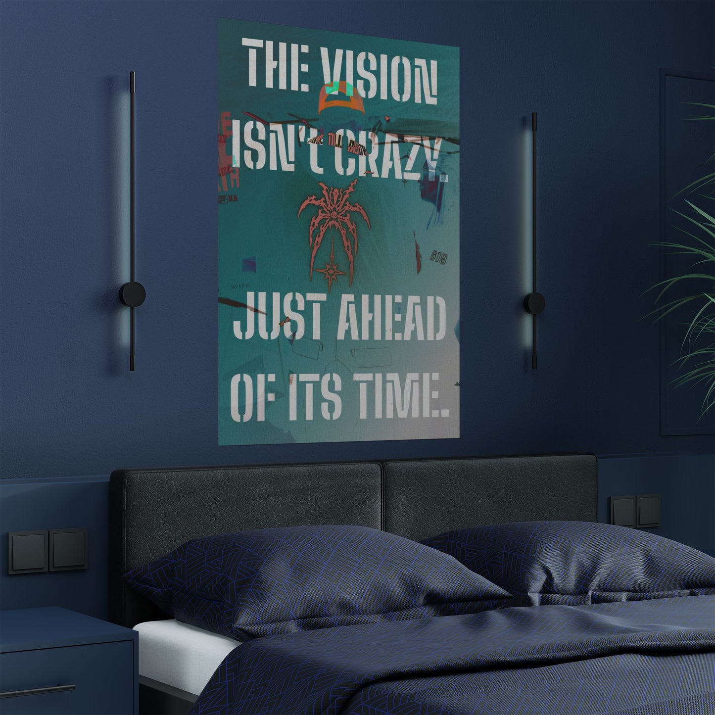 Visionary Satin Poster - Teal