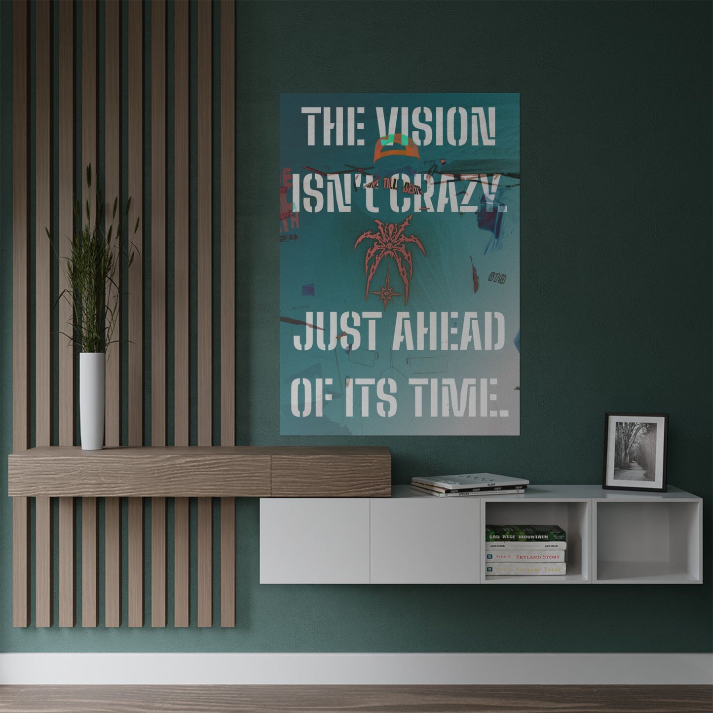 Visionary Satin Poster - Teal