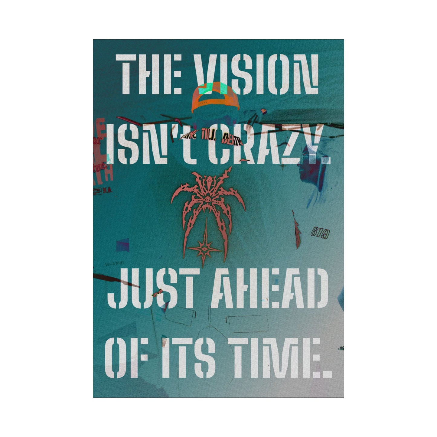 Visionary Satin Poster - Teal